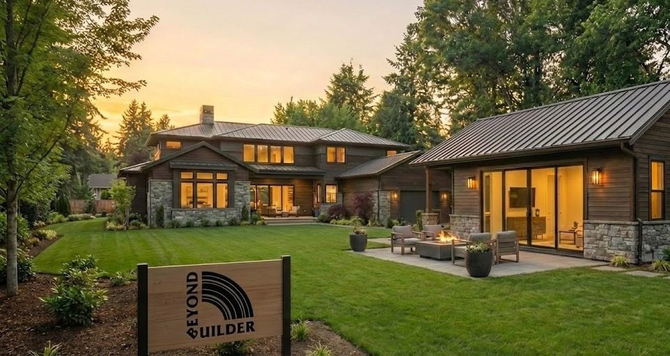 Modern home with landscaped garden